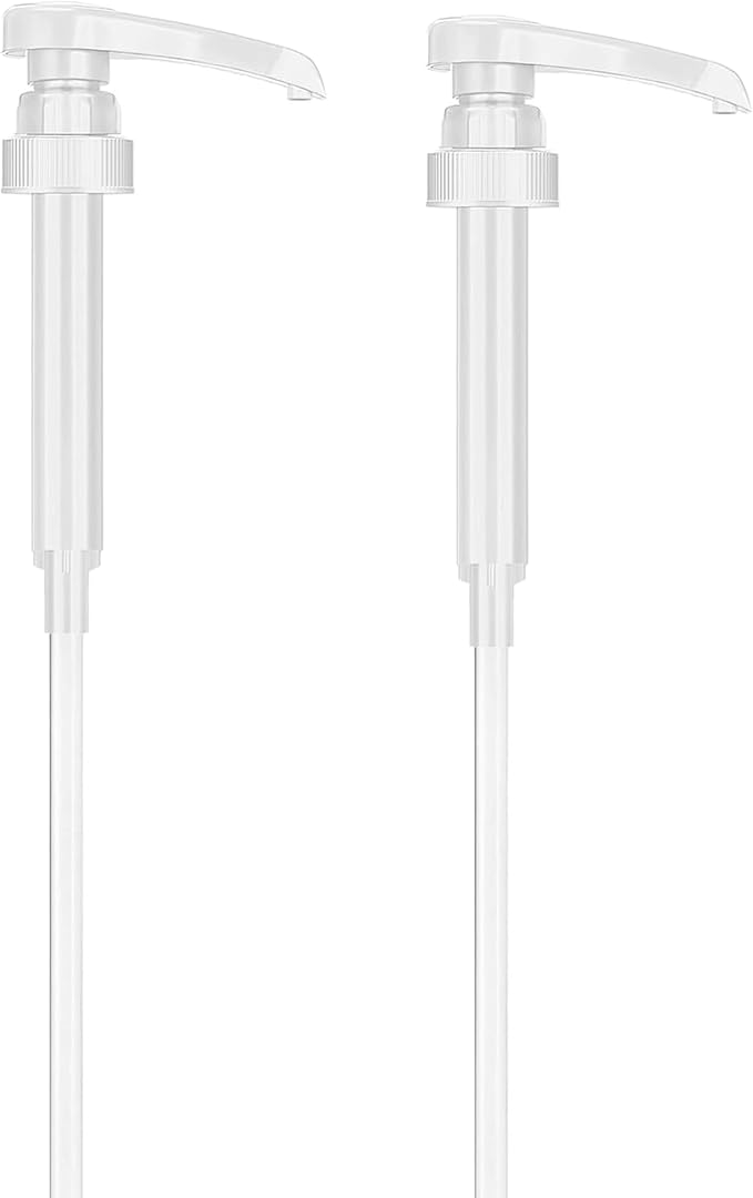 Premium Syrup Pump Compatible with Torani 750 ml Bottle, Davinci Syrups - No Spill, No Clog Syrup Pump Dispenser for Vanilla, Snow Cone, Coffee Flavoring & More (Pack of 6, Red, White & Blue)