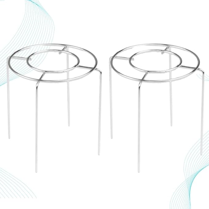 SHOWERORO Stainless Steel Round Cake Cooling Rack 5.00 Inch Diameter Baking Stand Holder Dishwasher Safe Air Circulation for Cakes Bread Pastries