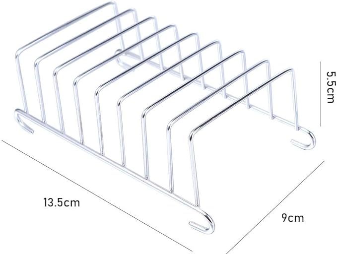 Toast Bread Rack Holder, Stainless Steel 8 Slice Holes Toast Bread Rack, Rectangle Pancake Holder Kitchen Organizer Bakeware Cooling Racks