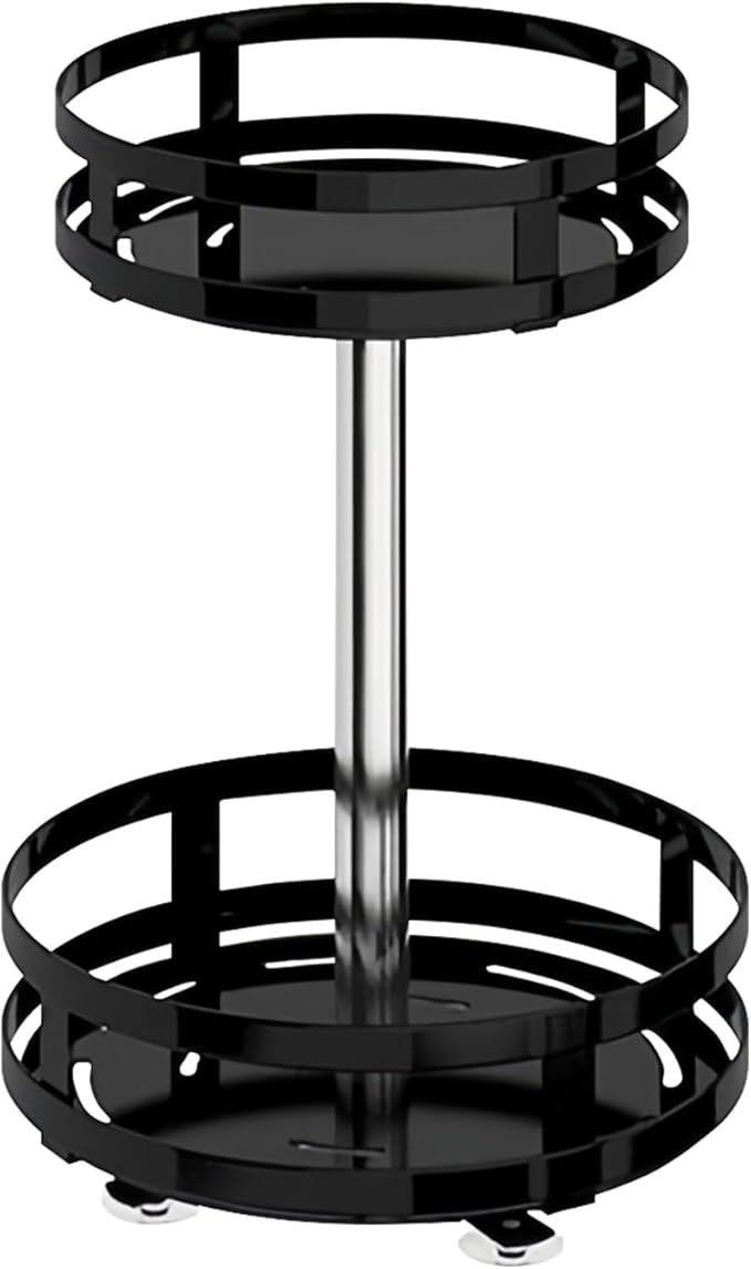 2 Tier Lazy Susan Turntable Organizer,Durable Carbon Steel Spice Rack Organizer,Rotating Spice Rack Organization for Cabinet,Round Lazy Susan Storage for Kitchen,Bathroom