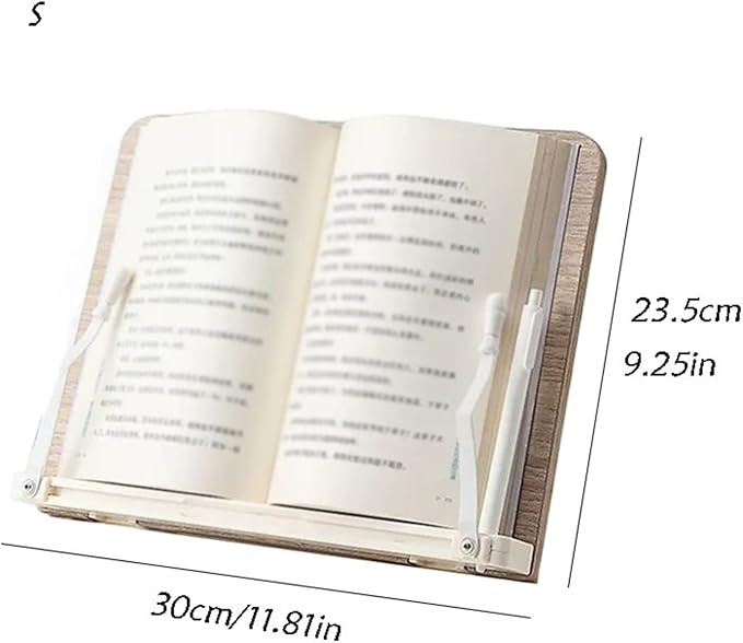 Book Stand Book Holder Tray Wooden Book Stand Adjustable Desktop Simple Reading Stand Convenient and Practical Music Score Stand Cookbook Stand for Kitchen (Size : S)