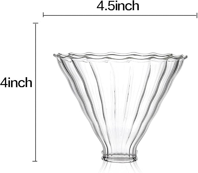 2pcs Glass Funnel Pour Over Coffee Filters,Coffee Drippers