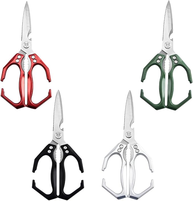All Metal Kitchen Scissors for Food Heavy Duty Cooking Shears for Poultry Meat Sea Food Veagetable all Purpose Dishwasher Safe