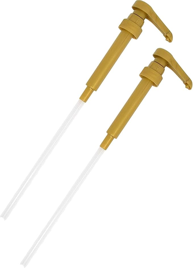 Syrup Pump Compatible with Torani, DaVinci and Skinny (Set of 2) - fits bottles (25.4 oz-750ml) (Gold)