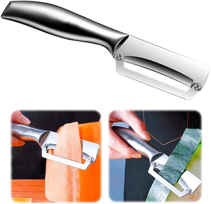 1 Pack Thick Vegetable Peeler - Sugarcane Pumpkin Peeling Knife - Ultra Sharp Stainless Steel Blades - Perfect Kitchen Peeler Effortlessly Peels Vegetables and Fruits (1 Pack)