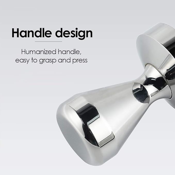 53mm Coffee Tamper Stainless Steel Espresso Tamper Flat Base Coffee Calibrated Tamper Flat Base Barista Office Family Espresso Coffee Maker Accessories(Ordinary, 53mm)