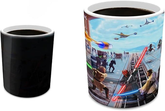Morphing Mugs Star Wars – Liberation of Naboo – 11 oz Heat Sensitive Mug – Ceramic Color Changing Heat Reveal Coffee Tea – Official Licensed Thomas Kinkade Studios Collectible MMUG1734