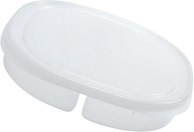 Yosoo 4 Grid Food Storage Container Transparent Fridge Organizer with Lid for Onion Ginger Garlic