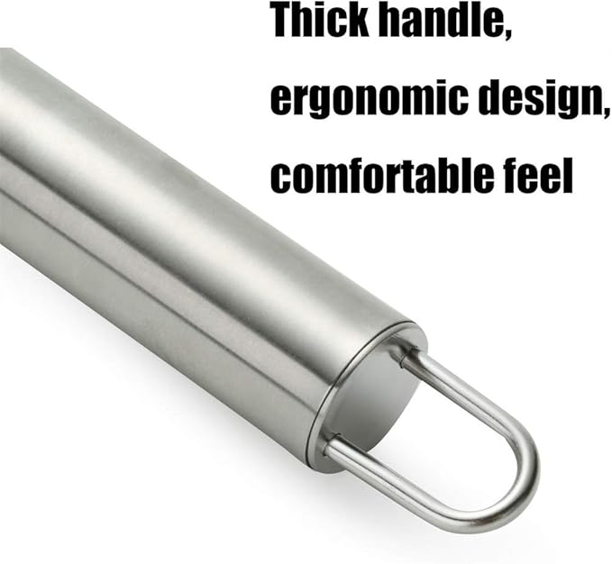 Whisk, Stainless Steel Bold Steel Wire Balloon Stir Bar Stir Egg Batter Handheld (Size : 28×6cm)
