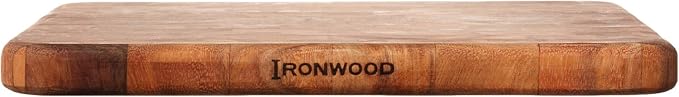 Ironwood Oslo End Grain Square Utility Cutting Board, 12 Inch Square Acacia Wood Cutting Board