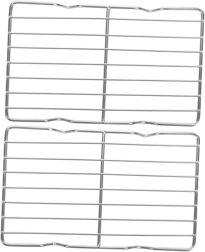2pcs Stainless Steel Water Filter Rack for Cooking Baking Roasting Rack Baking Cooling Wire Bread Cookie Cooling