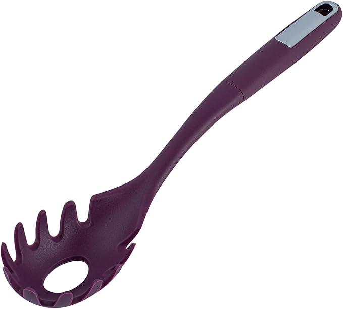 Restaurantware Silicone Utensil Set Pack of 1 Non-Slip Handle 6-Piece Kitchen Tool Set, Heat-Resistant Dishwasher-Friendly Cooking Accessories, Durable Purple Cooking Utensils