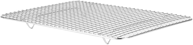 Restaurantware Met Lux 8.5 x 12 Inch Wire Baking Rack 1 Heavy-Duty Oven Wire Rack - Fits Quarter Size Sheet Pan Dishwashable Stainless Steel Cooling Rack Elevated Feet Oven-Ready Up To 575F