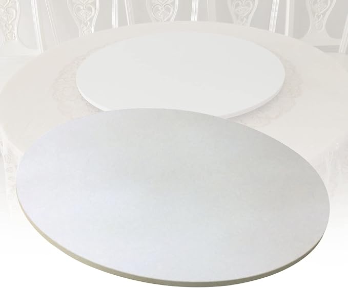 Rotating Round Lazy Susan Dining Table Tray, 20in-36in Wood Dining Table Turntable, 360° Turntable Serving Plate Tabletop Organizer, Hotel Tabletop Service Plate,Large Wooden Turntable Lazy