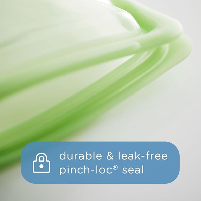 Stasher Silicone Reusable Storage Bag, Half Gallon Bag, Reusable Freezer Bag, Microwave, Dishwasher, Oven Safe, Sous Vide, Premium Lunch Container, Eco Friendly, Food Storage Bag, 64 oz, Tide Pool | Reusable Food Bag