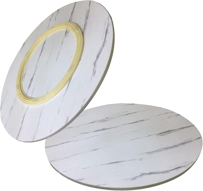 Large Wooden Turntable 360° Rotating Lazy Susan Round 50cm-100cm, Sturdy And Smooth Running, Round Rotating Serving Plate/Swivel Tray, For Passing Things Around The Dinner Table (Color : White-B, Si