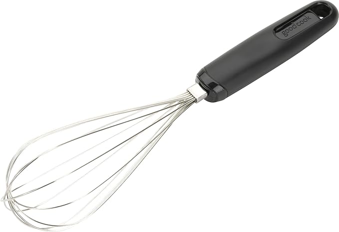 GoodCook Everyday Balloon Whisk with Stainless Steel Wire Whips and Comfort Handle, 10.5-Inch, Black