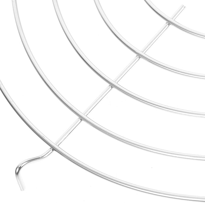 TEHAUX 2pcs Stainless Steel Semicircular Cooling Racks for Cooking and Baking, Reusable Frying Drip Oil Filter Rack, Easy to Store Kitchen Supply for Home Baking