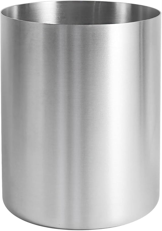 IMEEA Small Utensil Holder for Kitchen Counter 5.3" Compact SUS304 Stainless Steel Countertop Organizer for Flatware, Spoons, Small Kitchen Tools