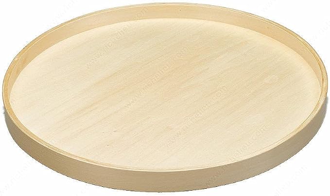 Natural Lazy Daisy Full Circle 360 Degree Wooden Swiveling Shelves with Steel Bearing (18 INCH Diameter)