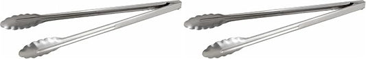 Winco Coiled Spring Heavyweight Stainless Steel Utility Tong, 16-Inch (Pack of 2)