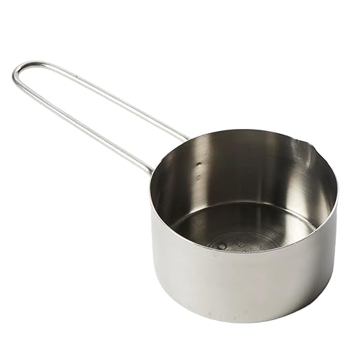 American METALCRAFT, Inc. 1/2 Stainless Steel Measuring Cup, 1/2-Cup, Silver