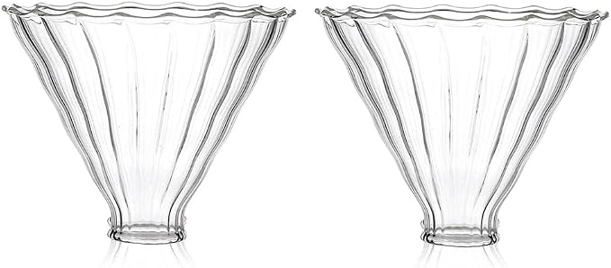 2pcs Glass Funnel Pour Over Coffee Filters,Coffee Drippers