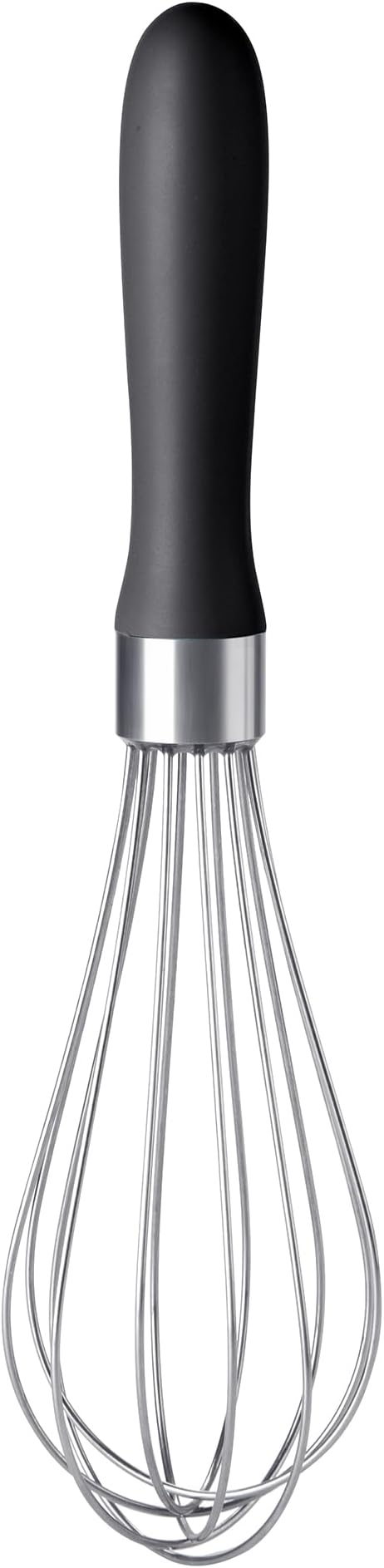 9.06in Kitchen Wire Whisk, 18/10 Stainless Steel Metal Balloon Wisk Heavy Duty Egg Beater whisker Hand Mixer for Cooking, Baking, Mixing, Stirring, Sauce, Flour, chocolate（Small, lnky Black）