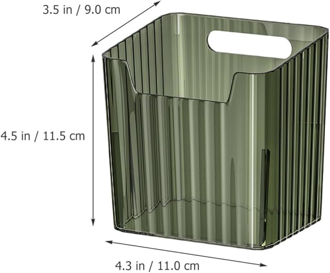 SHINEOFI 2pcs Refrigerator Storage Box Set for Fridge Side Door, Food Storage Containers with Classification Crisper, Kitchen Pantry Organizer in Dark Green