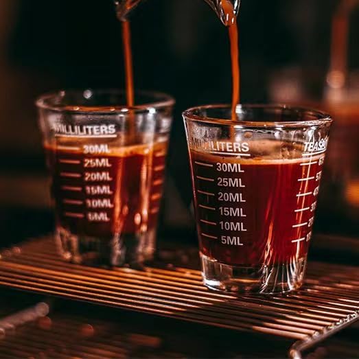 Shot Glass Measuring Cup | Non Fading Set of 4 | Bar Bartender Accessories, Jigger for Bartending