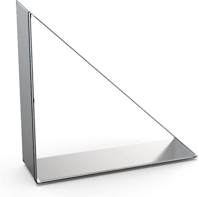 45/90 Degree Triangle Cookie Cutter Set - 5 inch, 4 inch, 3 inch, 2 inch - Half Square Right Angle Triangle Geometric Frame Plaque Cookie Cutters Shapes Molds - Stainless Steel