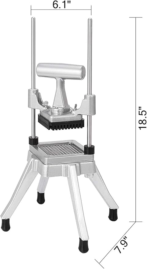 Commercial Vegetable Fruit Chopper W/6-Wedge Slicer&1/4″&3/8″&1/2" Blade Professional Food Dicer French Fry Cutter Stainless Steel Onion Slicer For Tomato Peppers Potato Mushroom