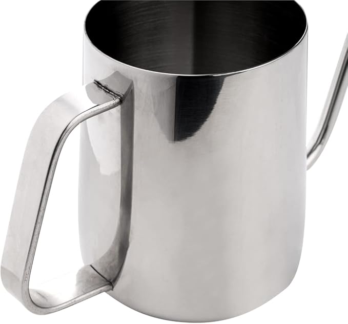Restpresso 12 Ounce Gooseneck Kettle, 1 Dishwashable Pour Over Kettle - With Thermometer Hole, Non-Stick Coating, Stainless Steel Stovetop Kettle, Built-In Handle, - Restaurantware