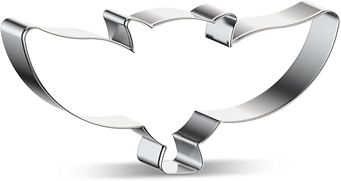 Stainless Steel Bird Cookie Cutters - 9-Piece Set: Dove, Pigeon, Owl, Sparrow, Parrot, Little Bird, Flying Woodland Animals and Sky Sun Cloud Tree Shapes - Biscuit and Fondant Molds