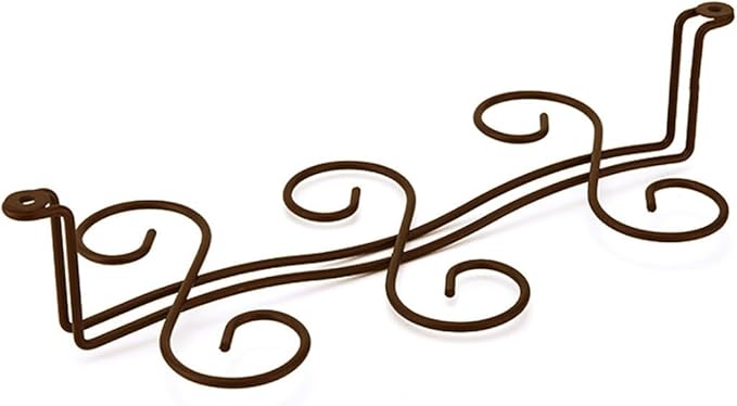 CAKERS Creative Hanging Stemware Display Rack|Screw Mount Iron Art Under Cabinet Wine Glass Rack|Glassware Drying Storage Hanger For Kitchen,Bar And Restaurant,Bronze,Small-32.5cm(12.7in)