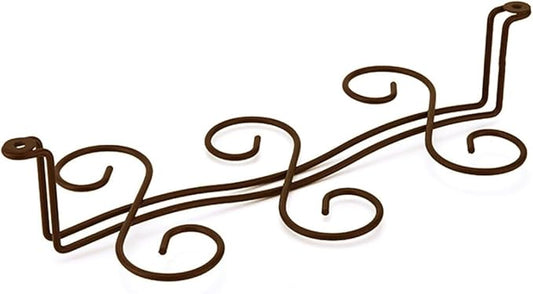 CAKERS Creative Hanging Stemware Display Rack|Screw Mount Iron Art Under Cabinet Wine Glass Rack|Glassware Drying Storage Hanger For Kitchen,Bar And Restaurant,Bronze,Small-32.5cm(12.7in)