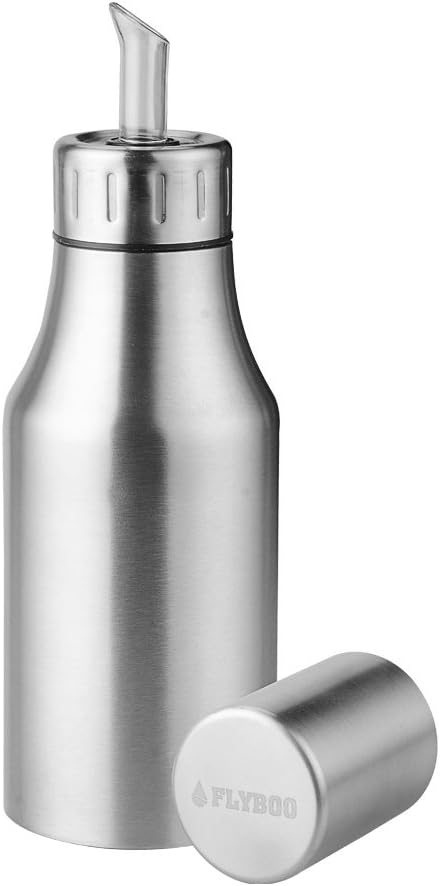 Flyboo Olive Oil Dispenser,Oil Bottle Stainless Steel Leak Proof Olive Oil Decanter for Kitchen