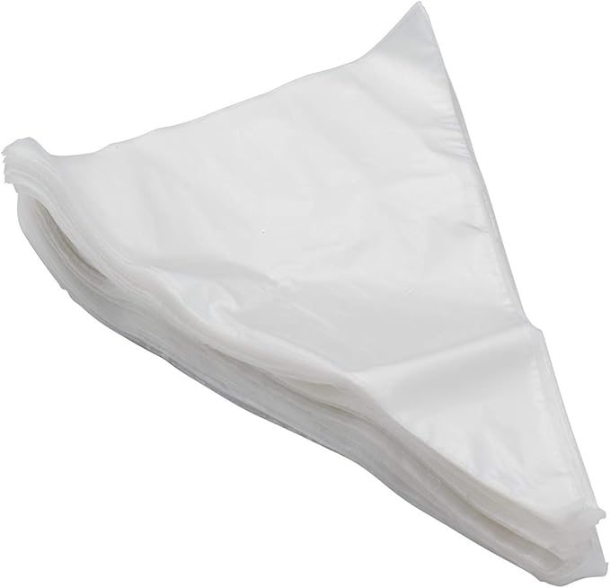 Ateco Soft Disposable Decorating Bags, 12-Inch, Pack of 10, Made in USA, Clear