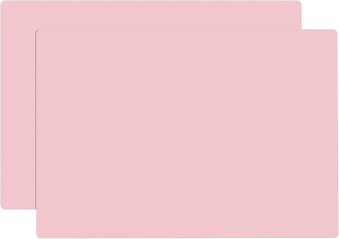 Silicone Mats Large Size, 2Pcs 27.5"x 19.5" Pink Silicone Craft Mat, Silicone Mats for Heat Resistant, Kitchen Counter, Paiting, Jewelry