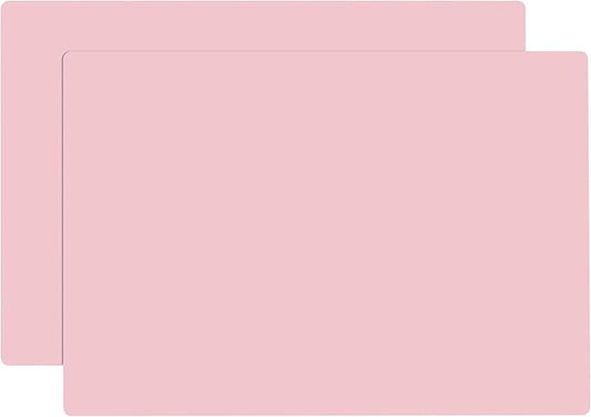 Silicone Mats Large Size, 2Pcs 27.5"x 19.5" Pink Silicone Craft Mat, Silicone Mats for Heat Resistant, Kitchen Counter, Paiting, Jewelry