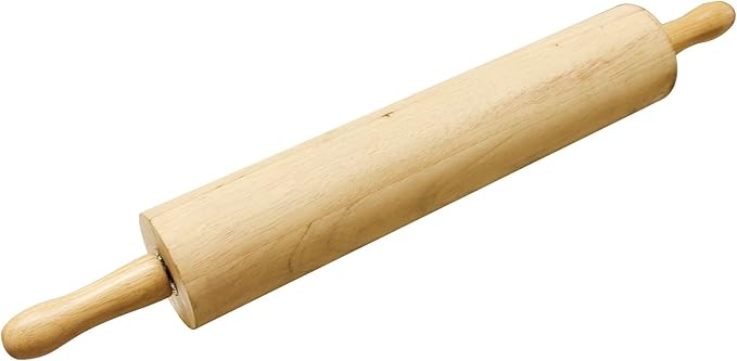 TrueCraftware 18" Wooden Rolling Pin 3-1/4" Diameter- WoodenRoll Pin for Fondant Pie Crust Cookie Pastry Dough Classic Pastry Rolling Pin