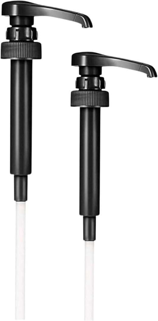Syrup Pump Compatible with Torani, Davinci and Skinny (Set of 2) - fits Bottles (25.4 oz-750ml) (Black)
