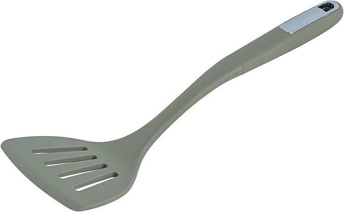 Restaurantware Silicone Utensil Set Pack of 10 Non-Slip Handle 6-Piece Kitchen Tool Set, Heat-Resistant Dishwasher-Friendly Cooking Accessories, Durable Green Cooking Utensils