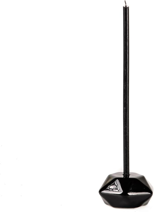 Danilovo Taper Candle Holder - Handcrafted, Sturdy Ceramic Thin Candlesticks Holder - Ideal Luxury Black Home Decor for Any Occasion