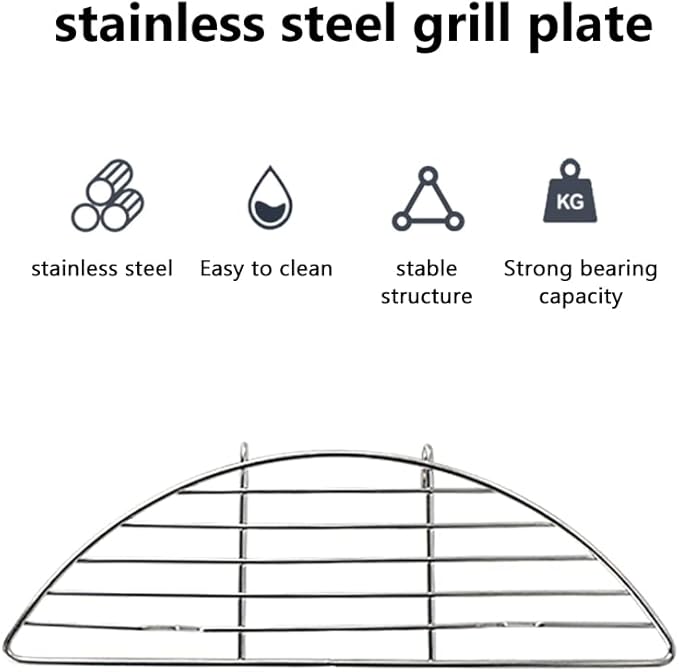 Rack Cooling Food HEITIGN 26 * 9 * 2 Small Half Round Cooling Rack 304 Stainless Steel Grill Rack Food Cooling Rack Food Strainers Anti Scorching Grill Racks