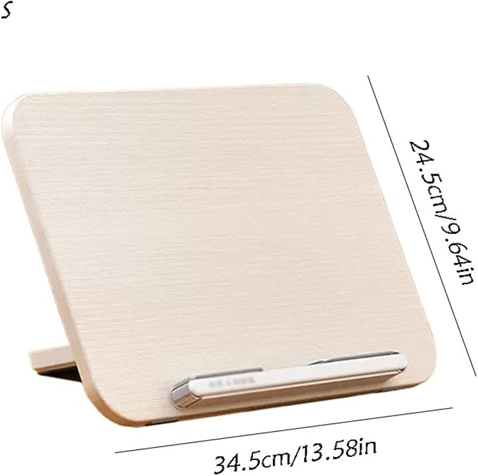 Book Stand Book Holder Tray Desktop Reading Bracket Simple Book Holder Multi-Functional Wooden Bookstand Bookshelf Cookbook Stand for Kitchen (Size : S)
