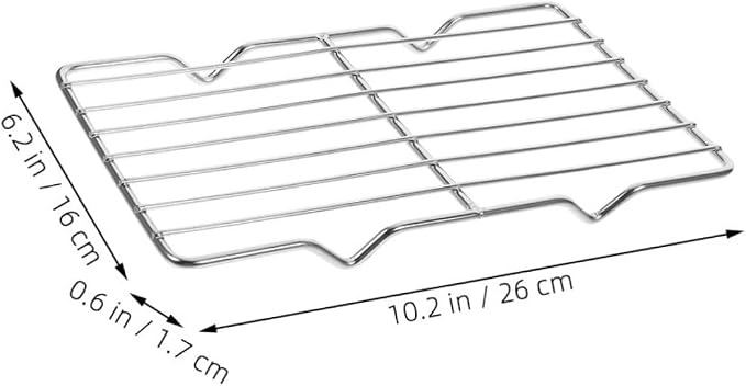 Stainless Steel Bread Cooling Rack for Baking BBQ Grilling and Oil Dripping Sturdy Metal Rack for Cooking for Cookies and Bacon for Kitchen and Outdoor Use