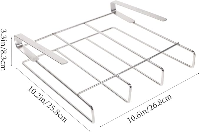 PRETYZOOM Cutting Board Rack Organizer for Kitchen Storage Stainless Steel Hanging Chopping Board Holder Space-saving under Cabinet Compact Design for Easy Access