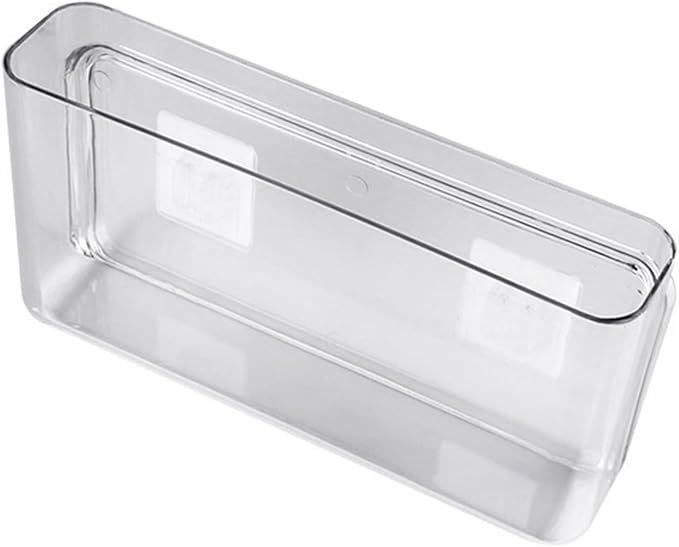 HOMSFOU 1Pc Wall Mounted Plastic Storage Container Clear No Punch Sundry Box for Home Kitchen Organization Holder for Tableware Space Saving for Restaurants and Buffets
