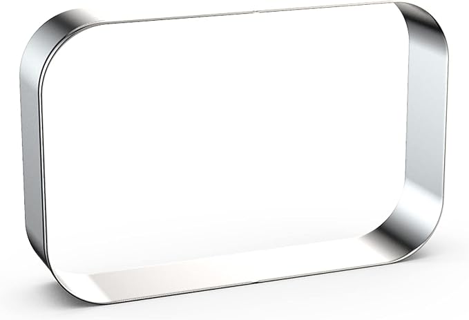 Rounded Rectangle Plaque Cookie Cutter Geometric Set for Baking - 5 Inch, 4 Inch, 3 Inch, 2 Inch - Geometric Frame Plaque Cookie Cutters Shapes Molds - Stainless Steel